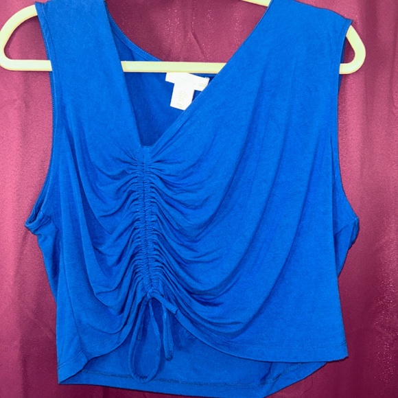 House of Harlow 1960 blue crop top XL y2k business casual - Picture 5 of 5